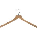 17" Natural Wood Top Hanger W/ Notches