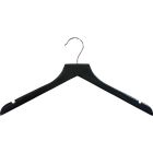 17" Matte Black Wood Top Hanger W/ Notches