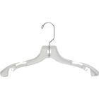 14" Clear Plastic Top Hanger W/ Notches