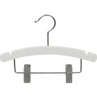 10" White Wood Combo Hanger W/ Clips & Notches