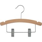 10" Natural Wood Combo Hanger W/ Clips & Notches