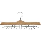 17" Natural Wood Tie Hanger W/ 24 Clips