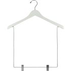 17" White Wood Display Hanger W/ 12" Clips