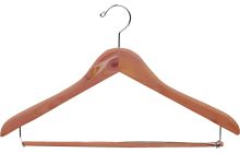 17" Unfinished Cedar Suit Hanger W/ Locking Bar