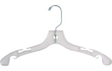 12" Clear Plastic Top Hanger W/ Notches
