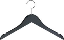 14" Black Wood Top Hanger W/ Notches
