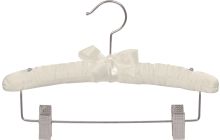 12" Ivory Padded Combo Hanger W/ Clips