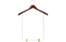 17" Walnut Wood Display Hanger W/ 15" Clips