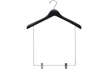 17" Matte Black Wood Display Hanger W/ 12" Clips
