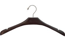 16" Espresso Wood Top Hanger W/ Notches