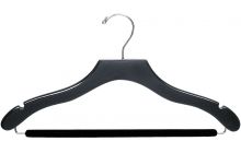 17 Matte Black Wood Suit Hanger W/ Locking Bar