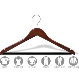 Chrome Suede Dress Hanger Flocked, Jacket Hanger - PRODUCTS