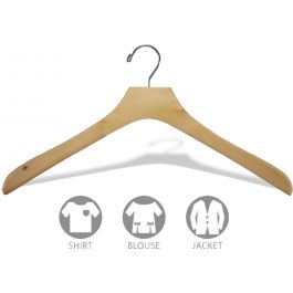 type A Natural Wood Hangers, 18-pk